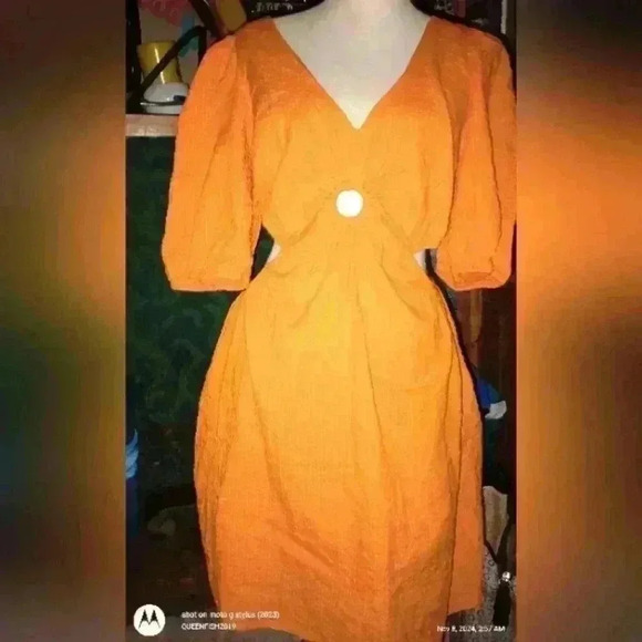 And Now This Keyhole Dress Womens Plus size 1X Mango Color NWT - Picture 1 of 16